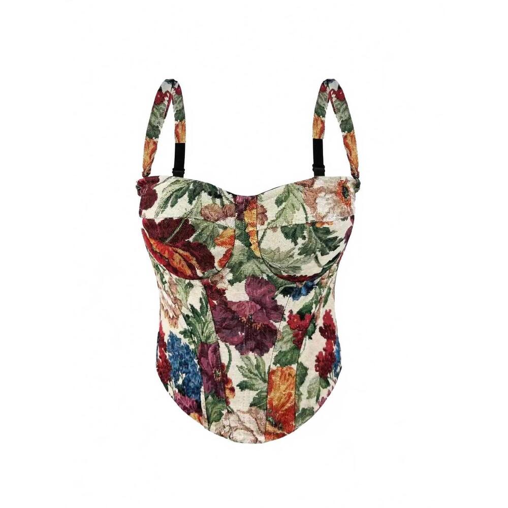 NEW PRODUCTSEEKER women's elegant retro palace-style tube top in multi-colored